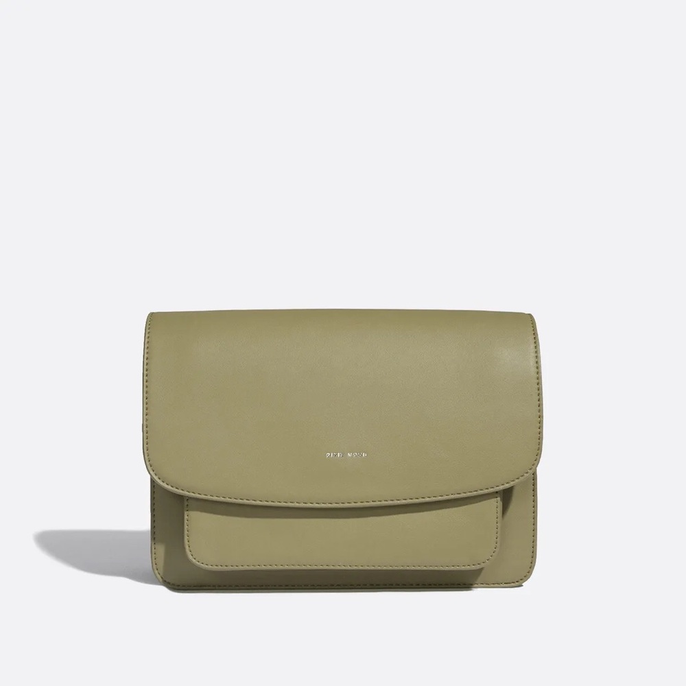 Pixie Mood "Zoe" Crossbody Purse Handbag Sage Vegan Leather Cruelty Free Olive